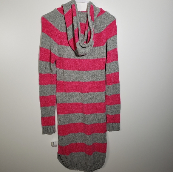 Grey & Pink Sweater Hoodie Dress - Picture 2 of 6